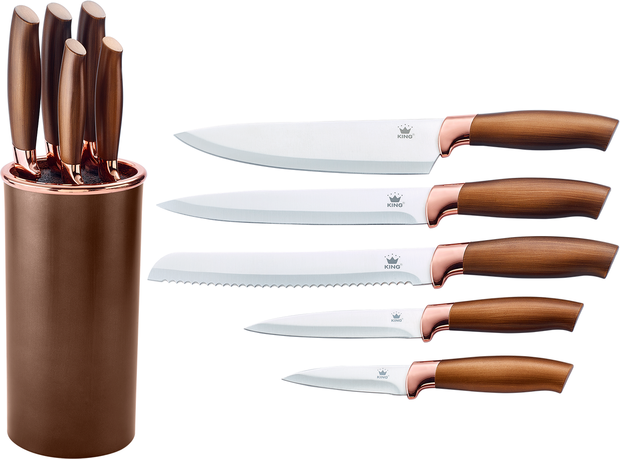 6tlg. Küchenmesserset GALANT inkl. Messerblock