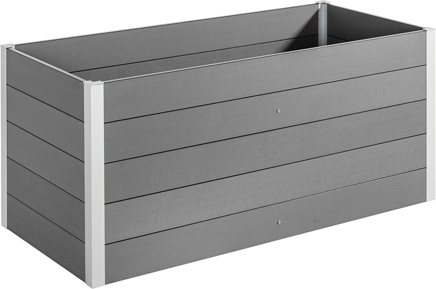 WPC Hochbeet CARMENO, ca. 160 x 70 x 75 cm - Grau