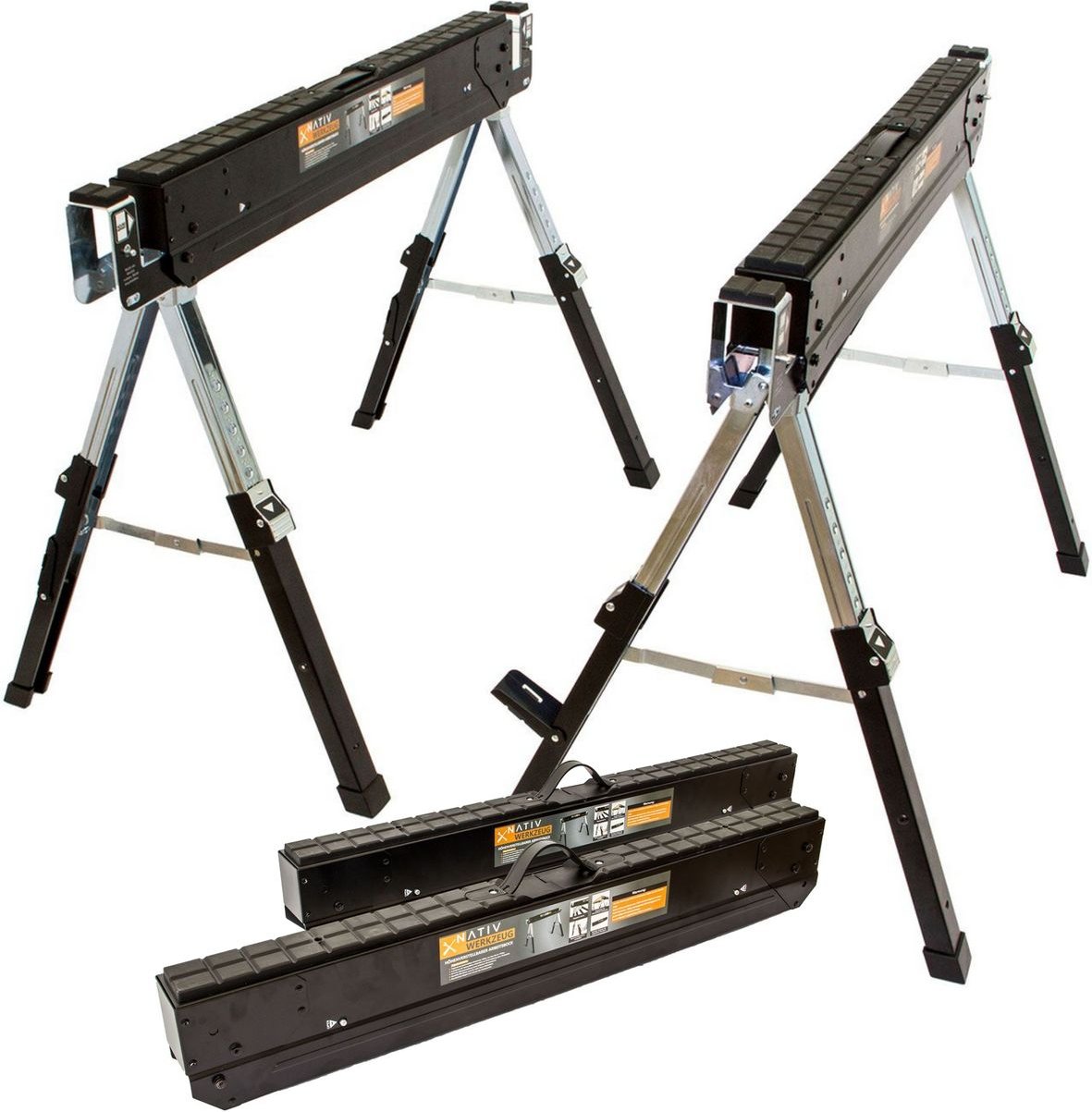 Premium Arbeitsbock höhenverstellbar, 2er Set