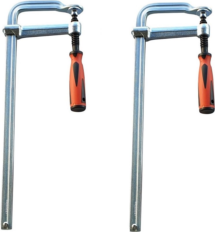 2 Stück Profi Ganzstahl Schraubzwinge 60 x 120 mm Tischzwinge Zwingen