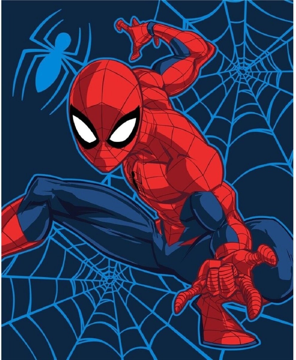 Spiderman Kuscheldecke – Decke fürs Bett & Sofa, 130x160 cm