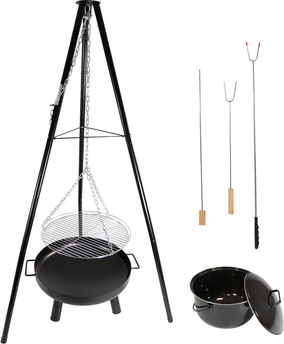 Schwenkgrill mit Feuerschale, 52 cm großer Grillrost