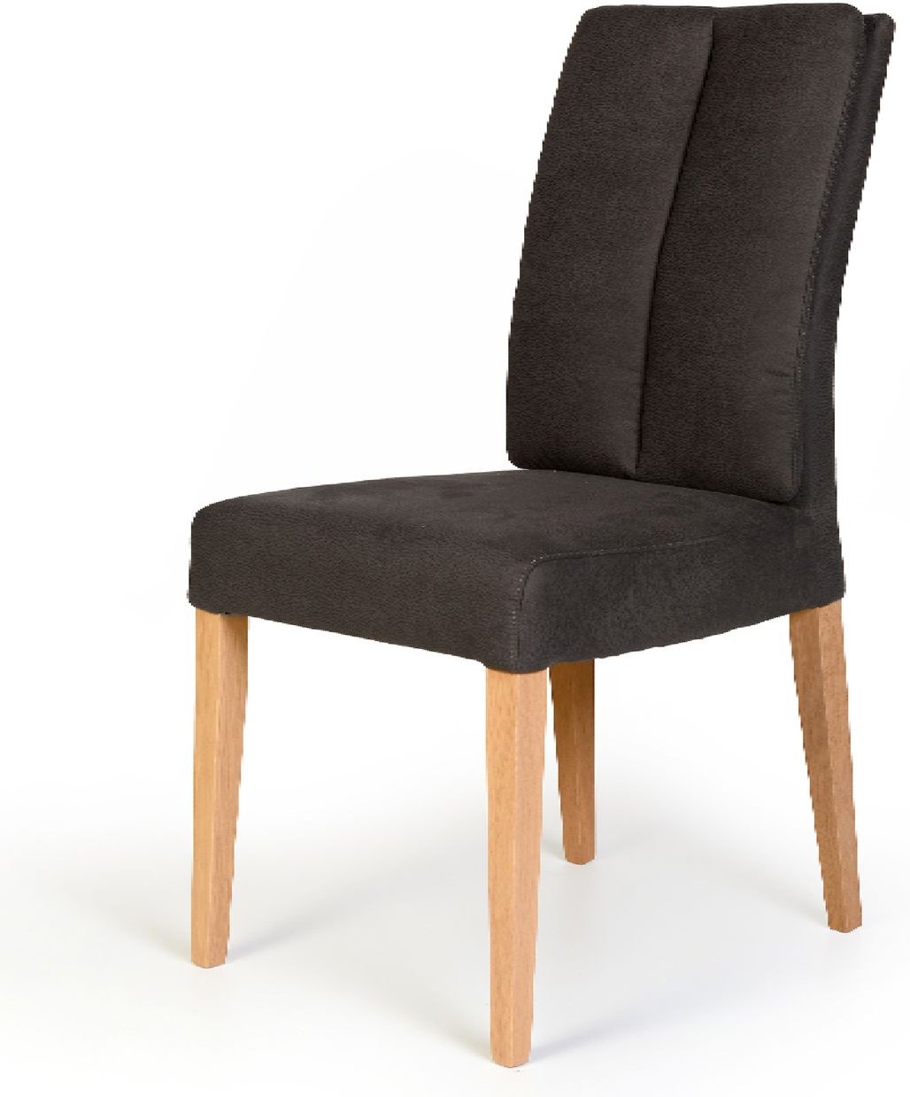 4er Set Polsterstuhl Hamburg Eiche bianco lackiert Anthrazit