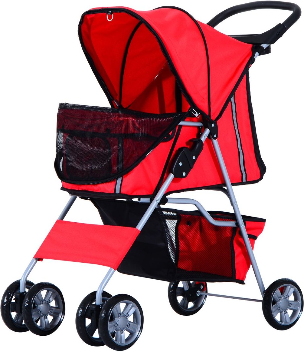 Thumbnail - Hundewagen Hundebuggy Pet Stroller Hunde Buggy mit 4 Rolle in 4 Farben
