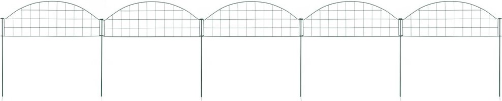 Zaun 5er Set, ca. 773 x 265 mm - Grün