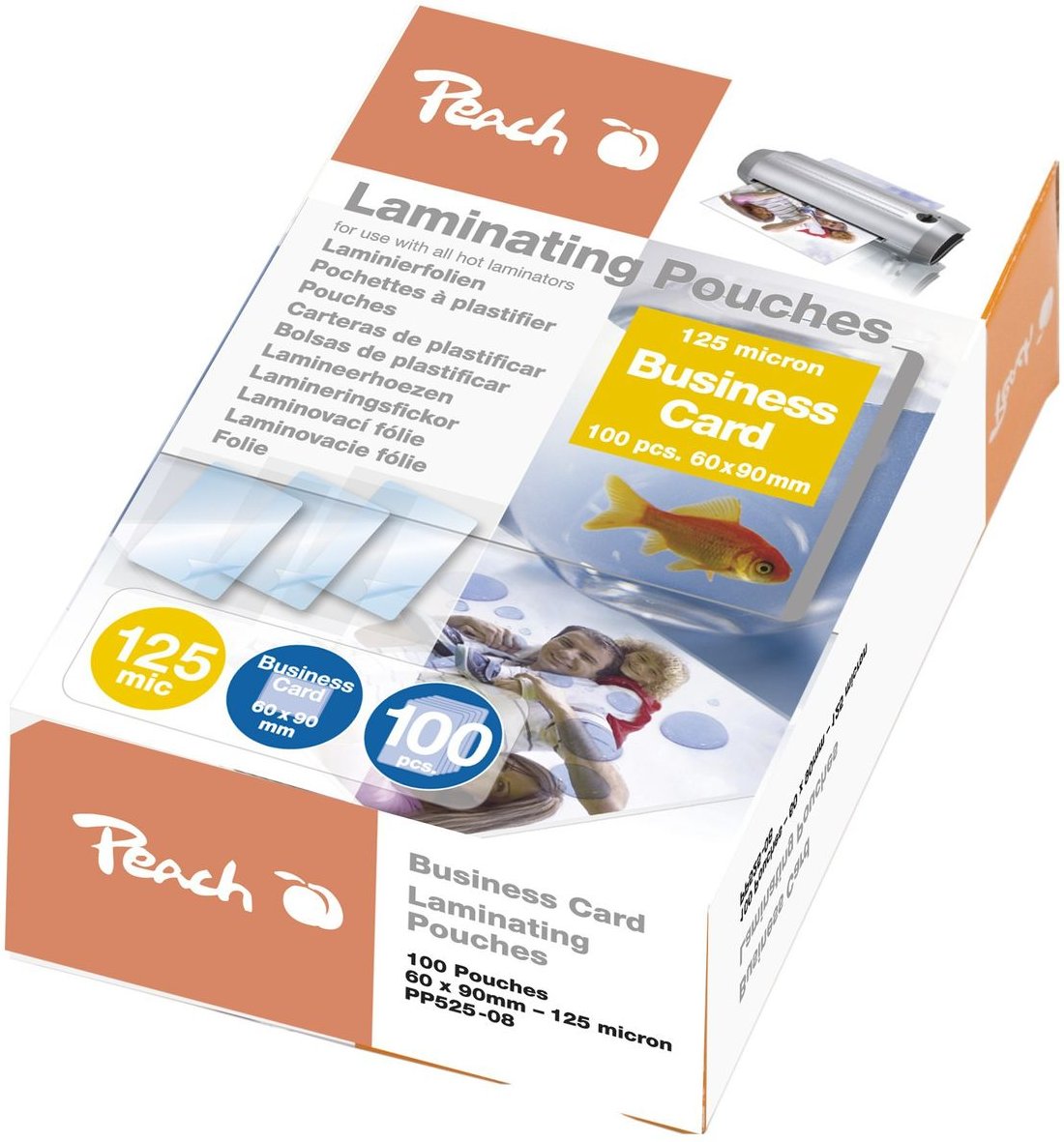 Laminierfolien Business Card (60x90mm), 125 mic, glänzend, PP525-08, 100 Stk.