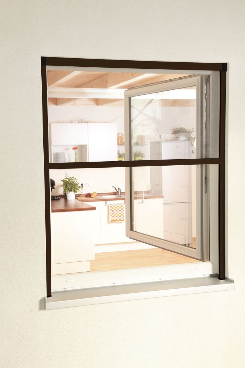 Alu Insektenschutz Rollo 130x160cm braun