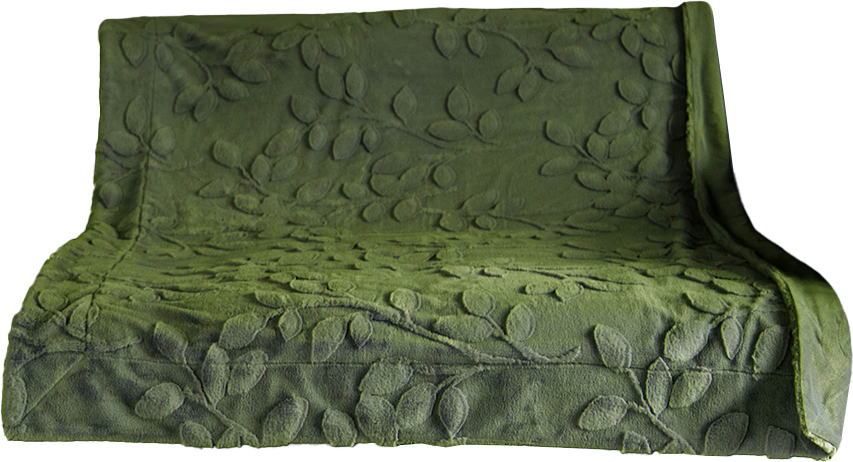 Luxus Pelzimitatdecke "Rabbit/Blätter" - ca. 130 x 170 cm