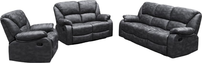 3tlg. Sofa-Set - Grau