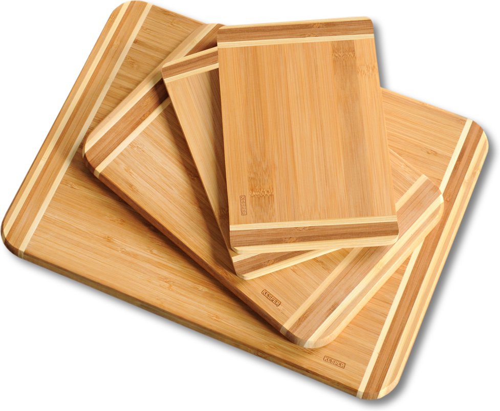 Thumbnail - Schneidbrett-Set 4tlg., Bambus, FSC