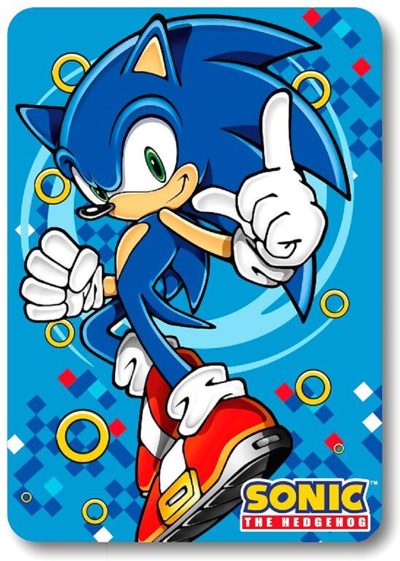 Thumbnail - Sonic Kuscheldecke 140×100 cm – Weiche Decke für Kids
