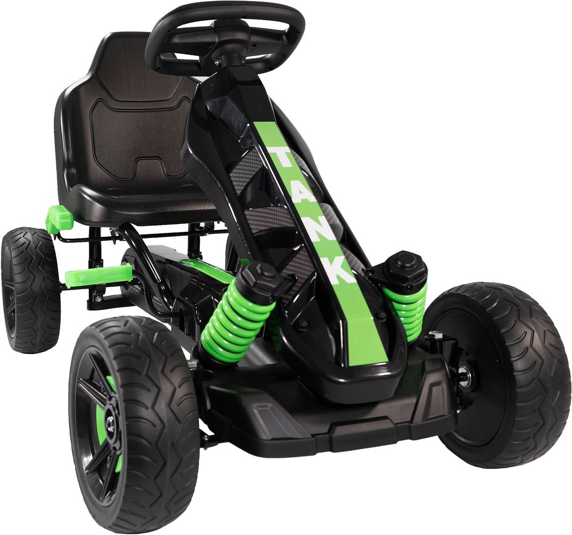 Go Kart Tretfahrzeug grün, Kinderfahrzeug ab 3 Jahre, Pedalfahrzeug