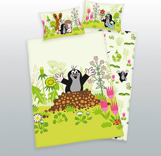 Der kleine Maulwurf Bettwäsche Größe 40x60 + 100x135 cm