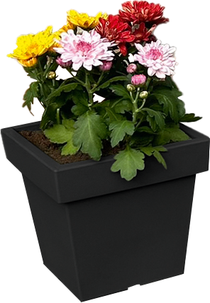 Pflanztopf „Vigo“ eckig - 4,0 L Anthrazit