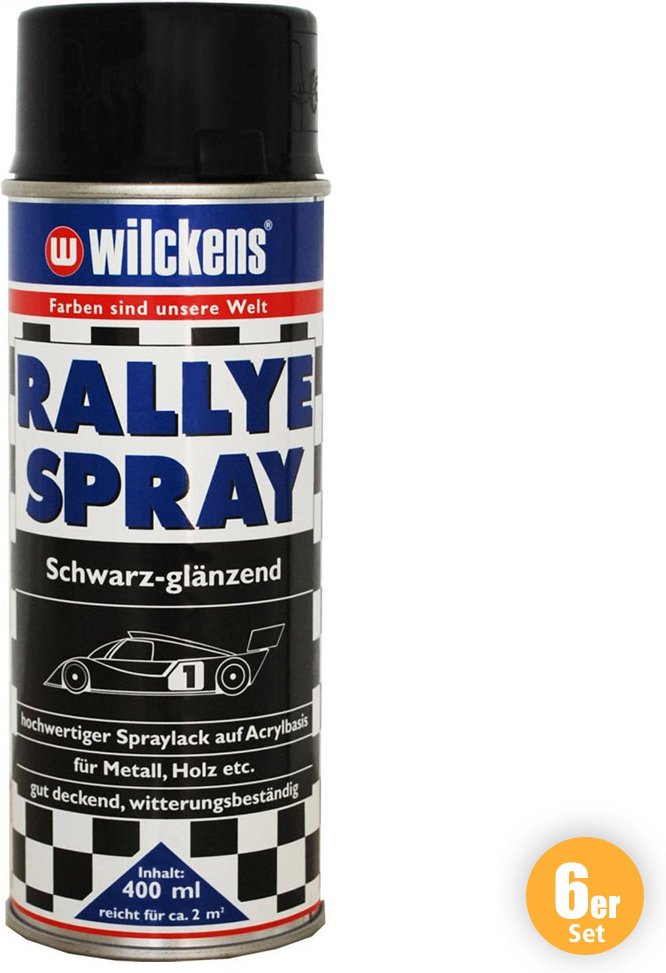 Wilckens Rallye-Spray, Schwarz, Glänzend 6er Set