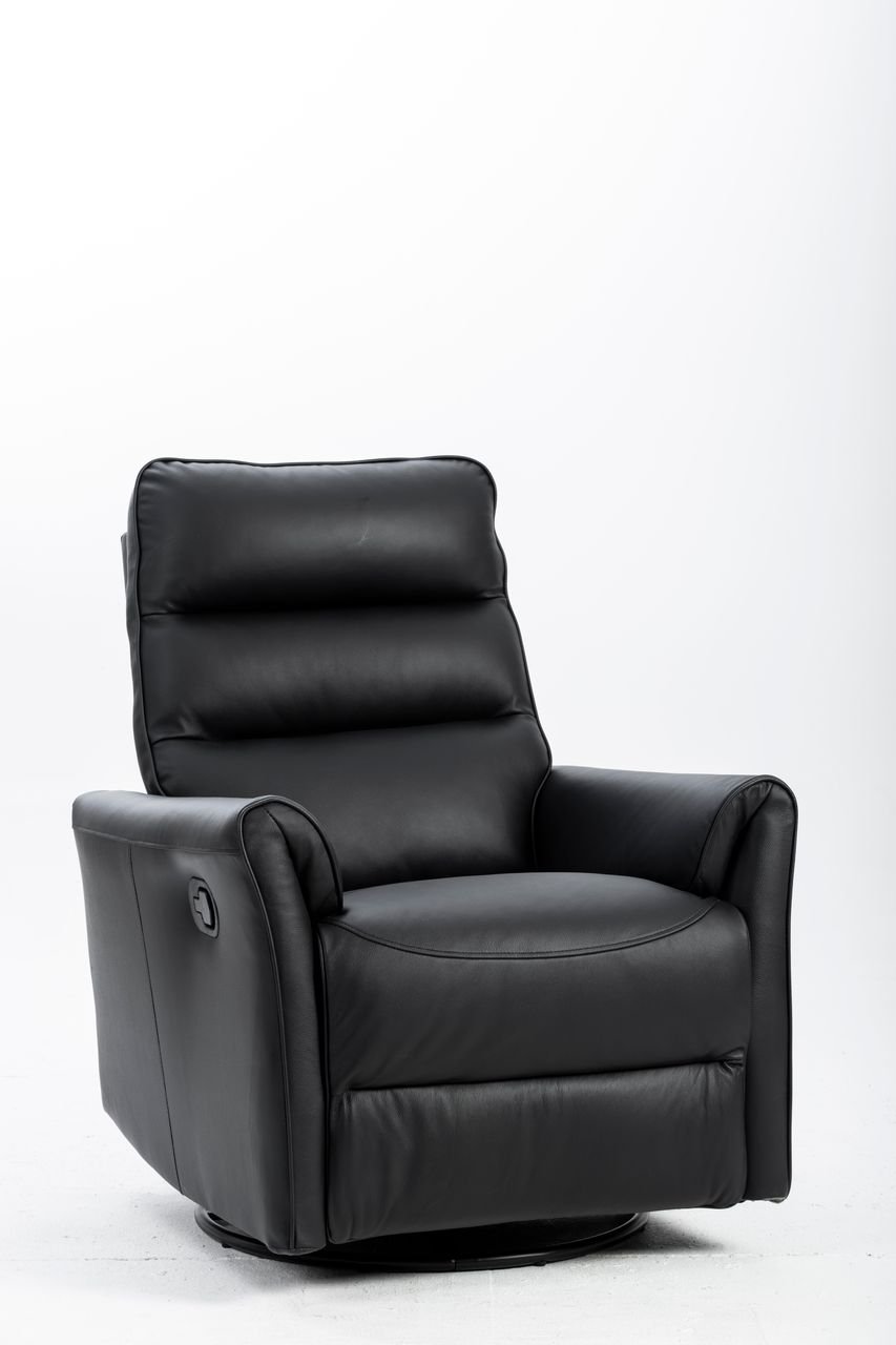 Verstellbarer Relaxsessel / Massagesessel, ca. 75 x 94,5 x 100,5 cm - Schwarz in Lederoptik