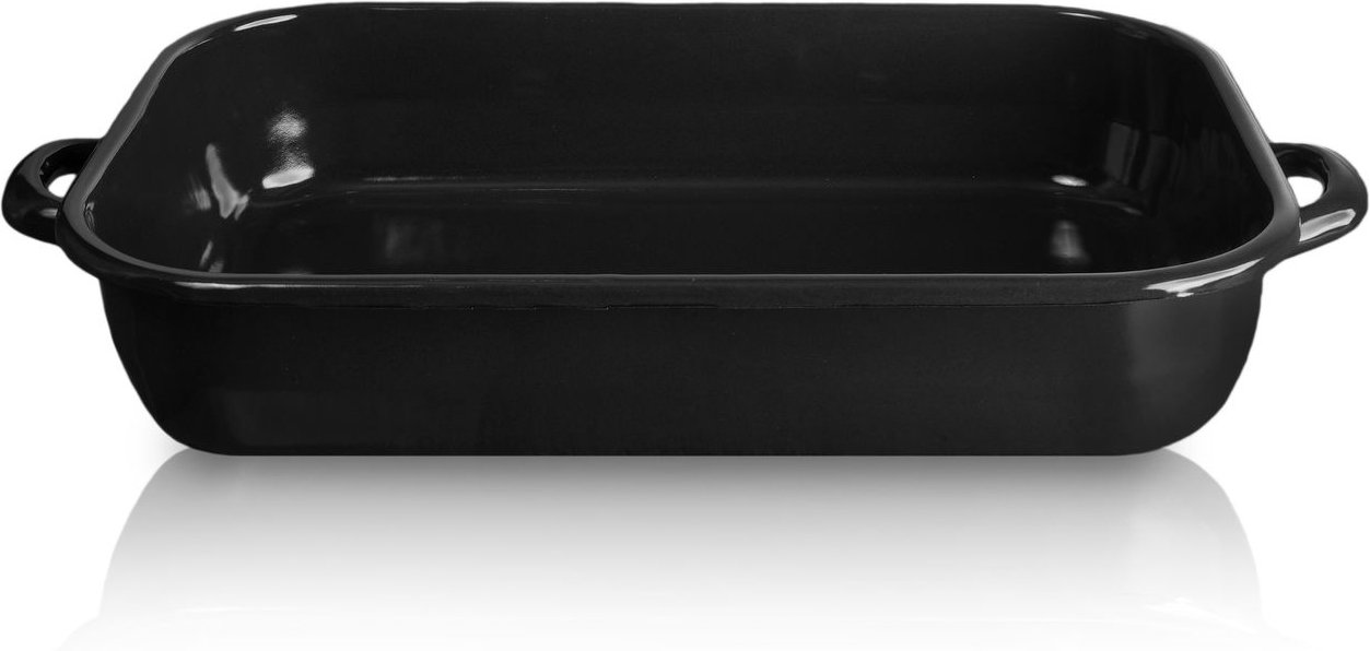 Emaillierte Vierkantpfanne schwarz, 26 cm