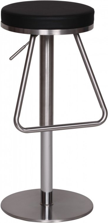 Barhocker Wohnling Durable M6 Edelstahl gebürstet Schwarz