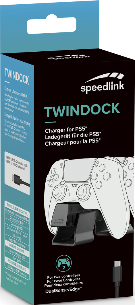 Thumbnail - TWINDOCK Charger for PS5, black