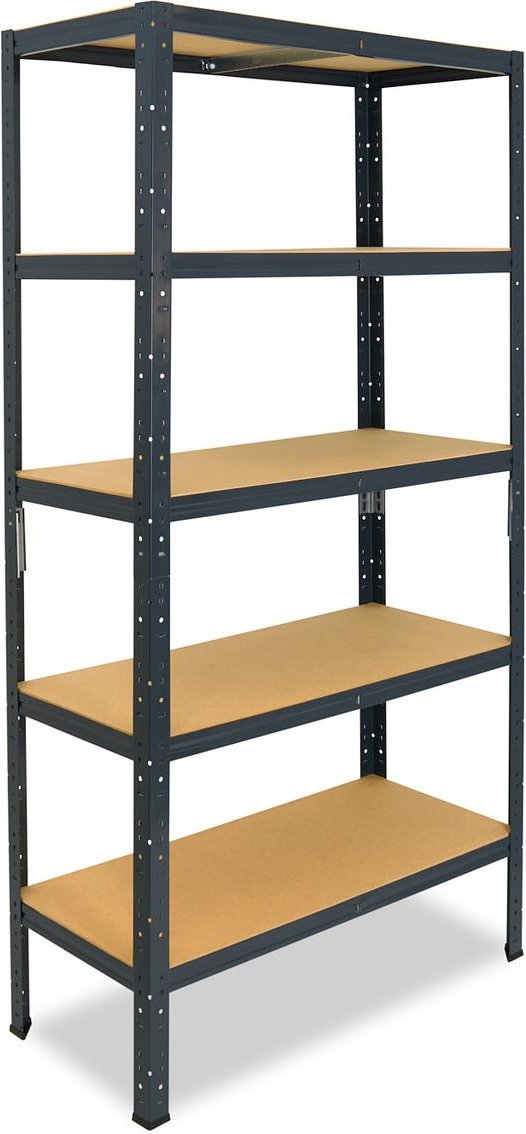 HOME 180x60x40cm Schwerlastregal in anthrazit mit 5 Böden