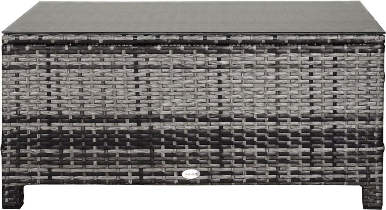 Garten Beistelltisch Couchtisch Gartentisch Balkontisch PE-Rattan