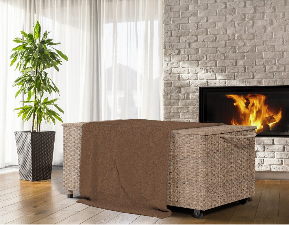 Auflagenbox Polyrattan 122x61x56cm creme