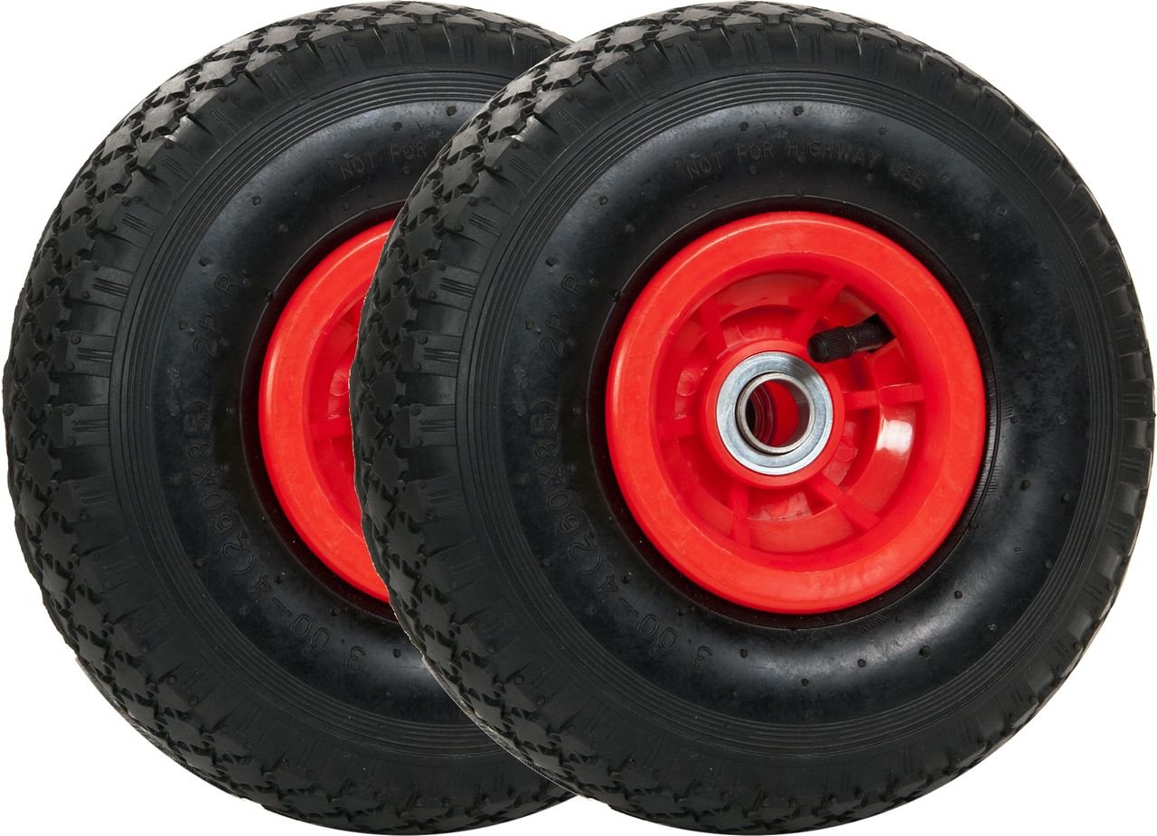 ProBauTec Luftrad für Sackkarren mit Kugellager incl. Montagematerial, 2 Stck.