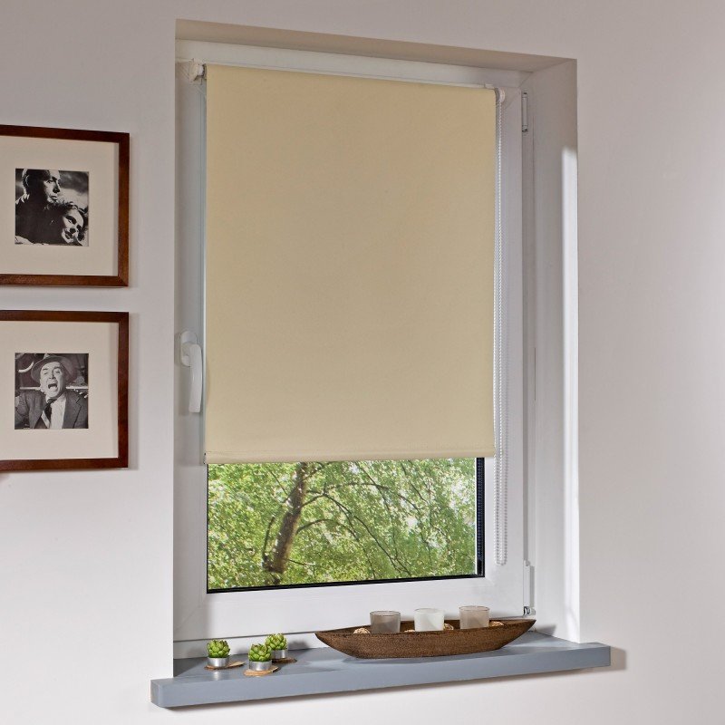 Bella Casa Klemmfix-Rollo Verdunkelung, ca. 150 x 75 cm, creme
