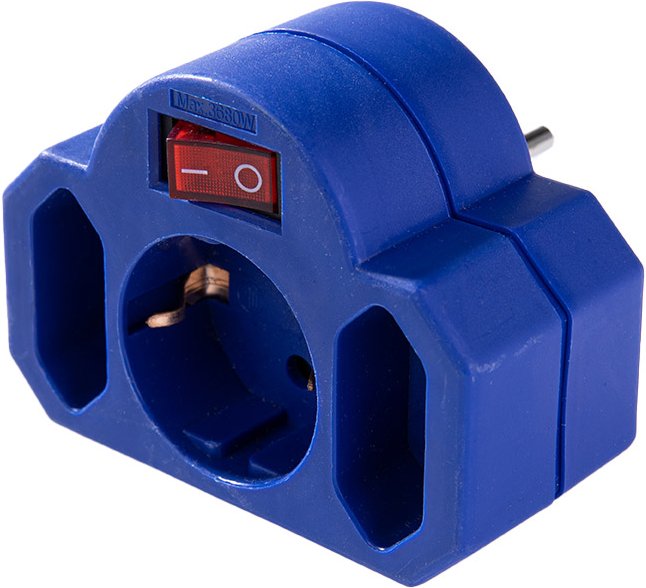 Abschaltbarer Zwischenstecker - Blau