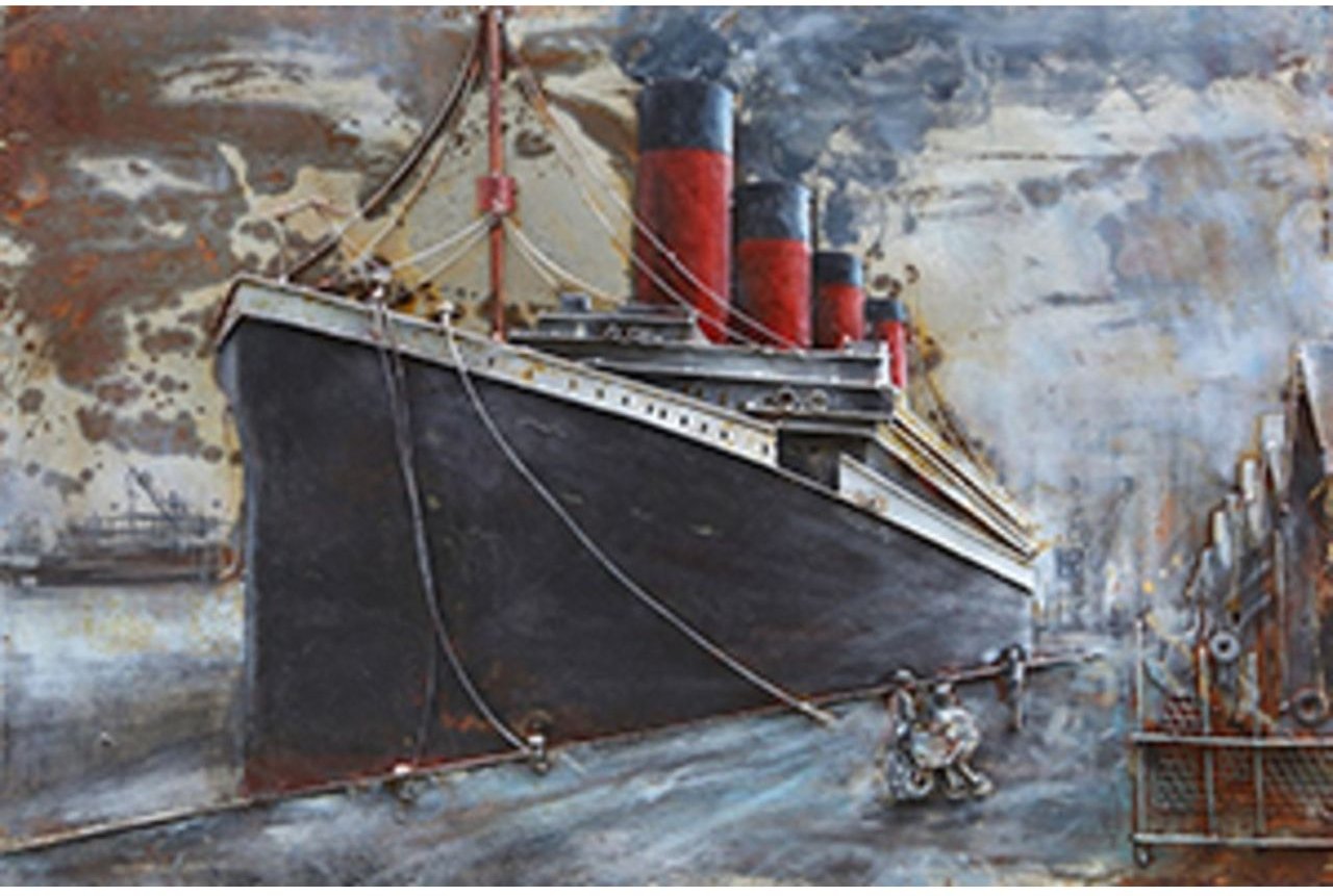 3D Metallbild Schiff