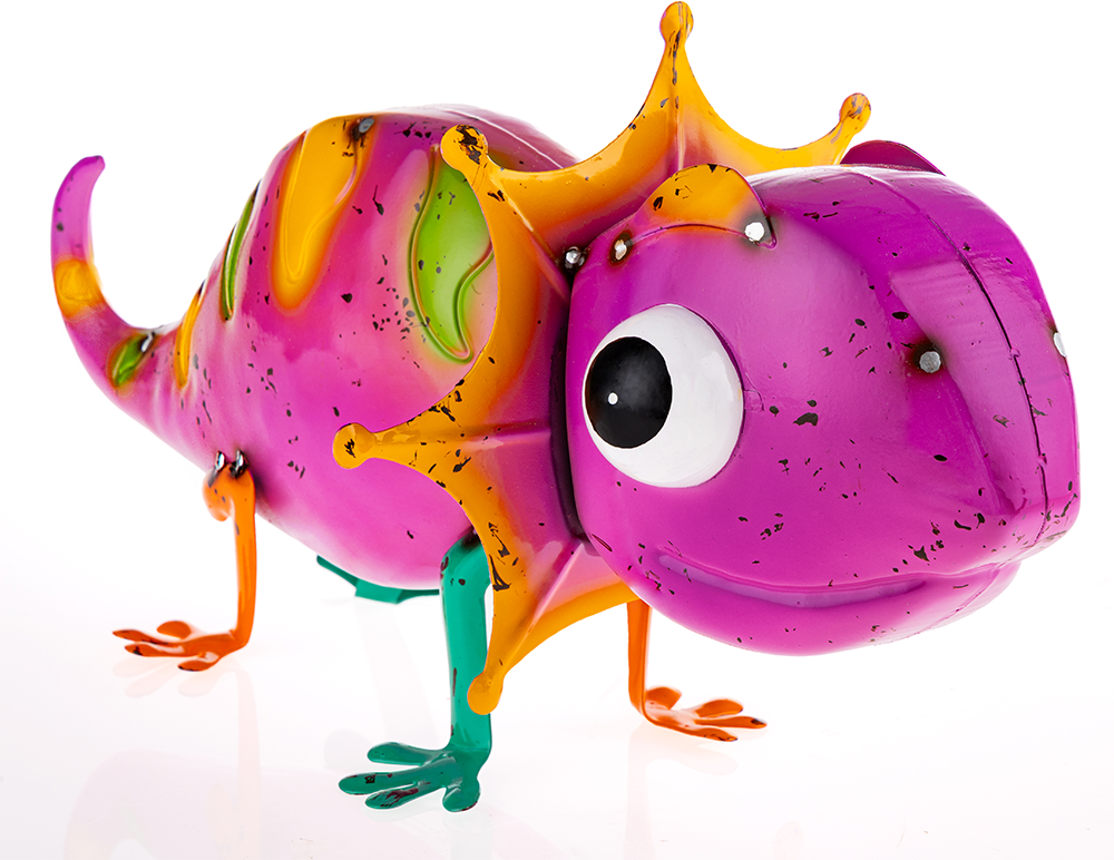 Metalleidechse, ca. 34,5 x 19 x 18 cm – Multicolor