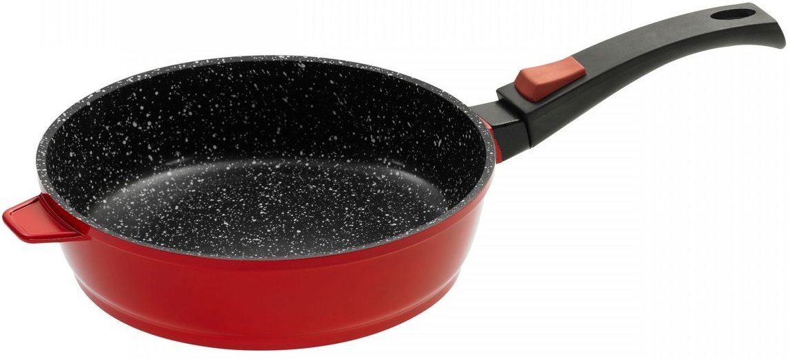 Aluguss Bratpfanne 28 cm / Rot / Keramikbeschichtung