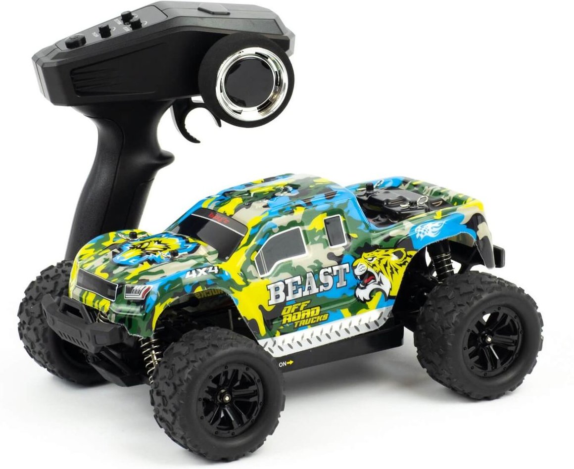 Blij´r Beast Blue ferngesteuertes RC Auto 45 km/h, 1:18, 2 Akkus, Allrad, 100m, Monstertruck