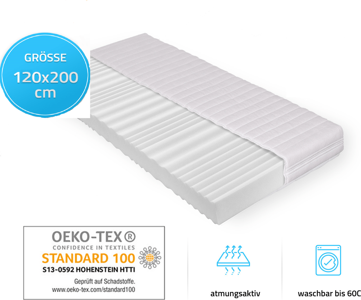 Matratze Ortho Basic 120 cm x 200 cm