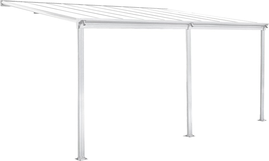 Terrassendach/Veranda, ca. 557 x 303 x 258 cm - Weiß