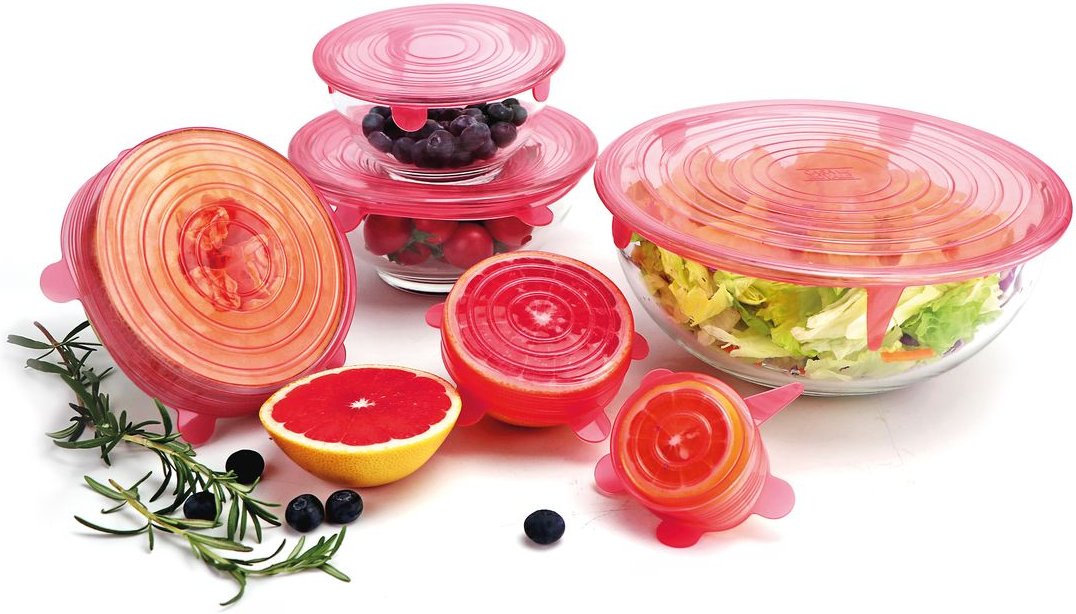 Silikondeckel 12er Set rund