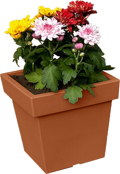Pflanztopf „Vigo“ eckig - 4,0 L Terrakotta