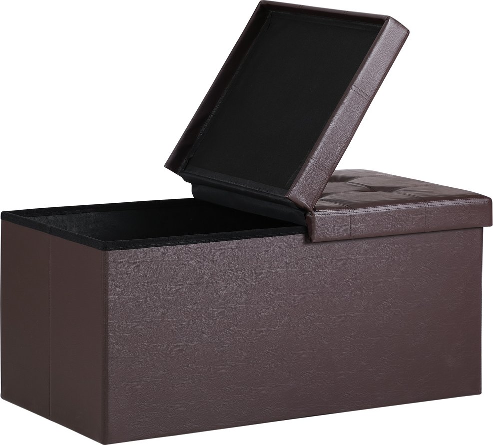 Thumbnail - Casaria Sitzbank Braun 80x40x40cm mit Stauraum faltbar