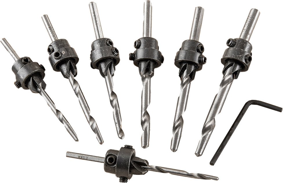 Holzbohrer mit Versenker-Set - 7tlg.