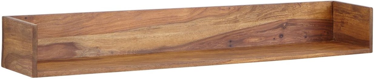 WOHNLING Wandregal Holz Massiv 120x15x20 cm Hängeregal Regal Groß Schwebend