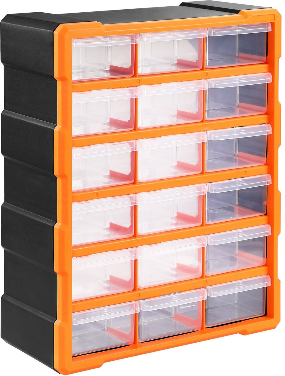 monzana Kleinteileorganizer 47,5x38x16cm 18 Fächer