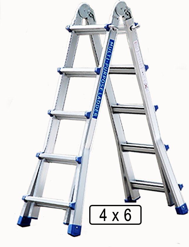 Teleskopleiter Stehleiter Mehrzweckleiter Alu Leiter Klappleiter 4 x 6
