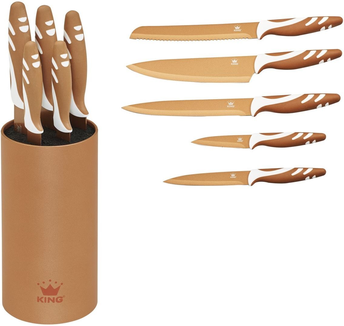 Messerblock 6 tlg. KUPFER