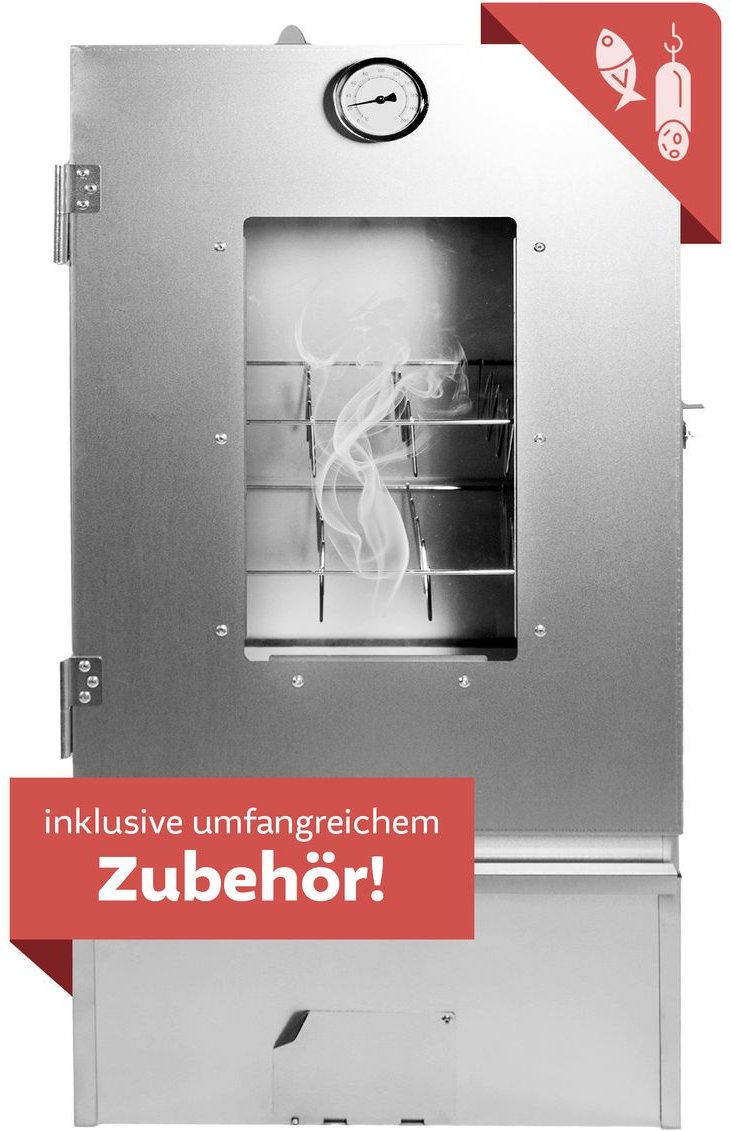 Räucherofen mit umfangreichem Zubehör, Räucherschrank mit 3 Etagen