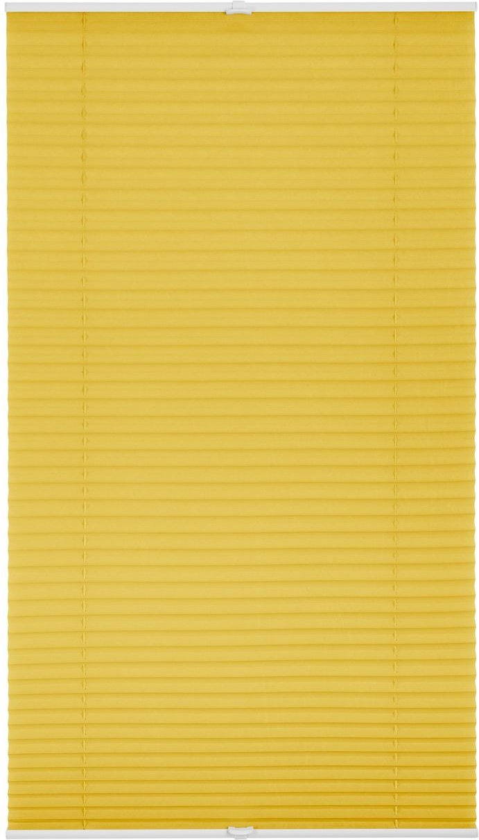 Plissee Klemmfix, ohne Bohren, verspannt - Gelb, 85 cm x 130 cm (B x L)