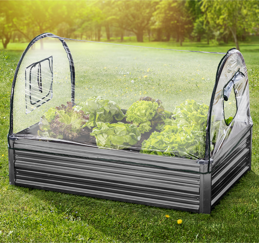 Gartenbeet mit Überdachung, ca. 200 x 80 x 80 cm