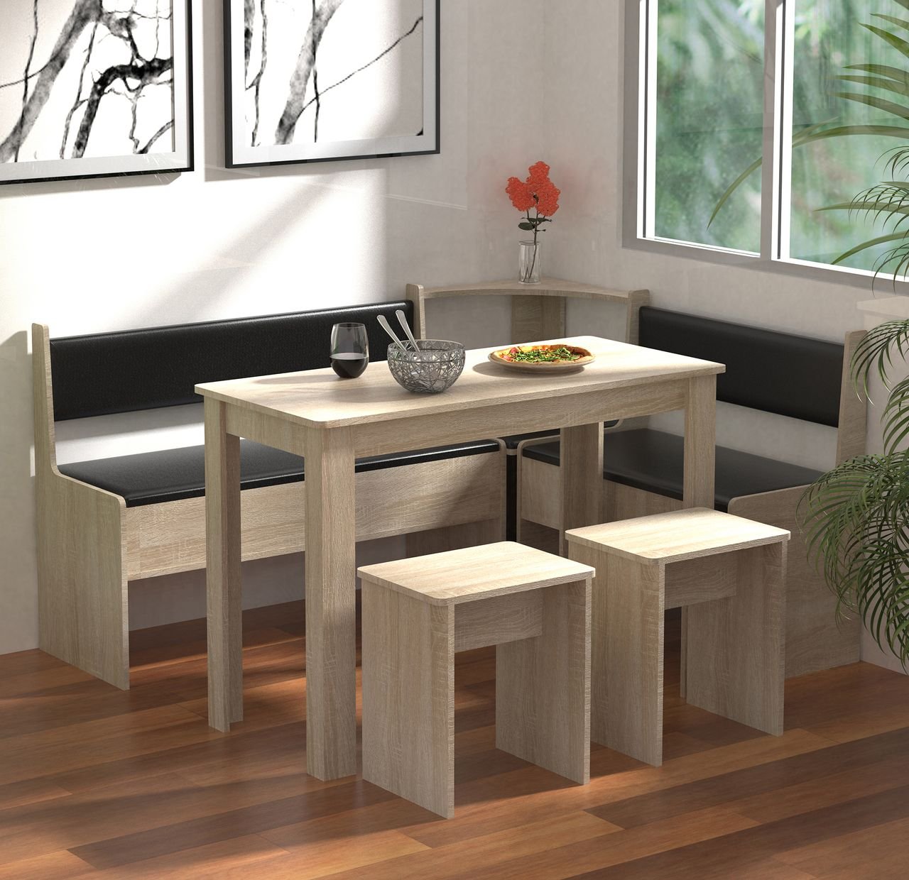 Thumbnail - Eckbankgruppe Sitzgruppe Küchensitzgruppe "Esal Maxi" Sonoma-Eiche