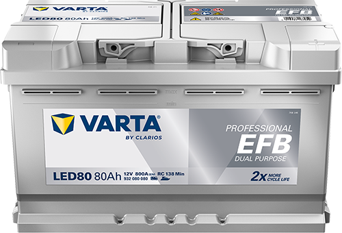Thumbnail - VARTA Professional EFB LED80 Autobatterien 932080080K312, LED80, 12 V, 80 Ah, 800 A