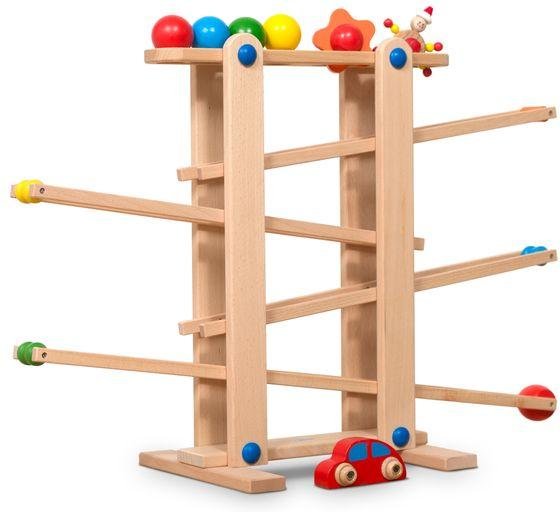 Kugelbahn aus Holz 7 mobile Teile