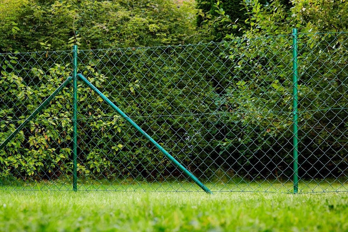 Maschendrahtzaun Komplett-Set L15m x H100cm - Grün